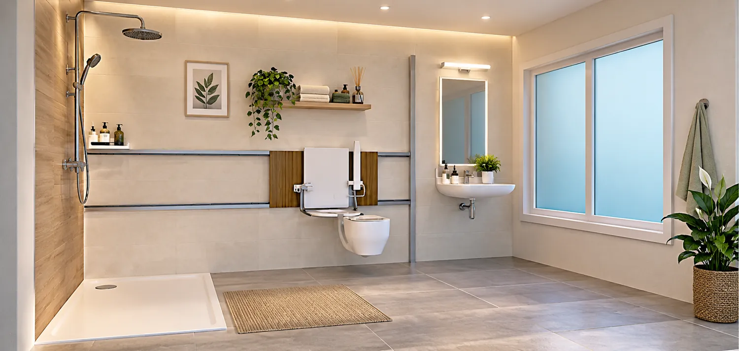Salle de bain TRISANIT avec guidage mural